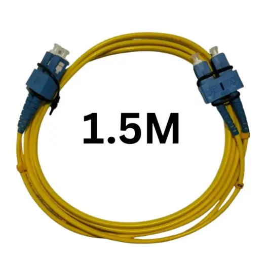 FIBER PATCH CORD, SC-SC, 1.5M SC/UPC-SC/UPC, SM9, 3MM DX OFNP
