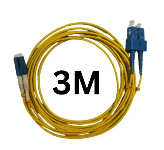 FIBER PATCH CORD, SC/UPC-LC/UPC SM9 2MM DX OFNP 3M